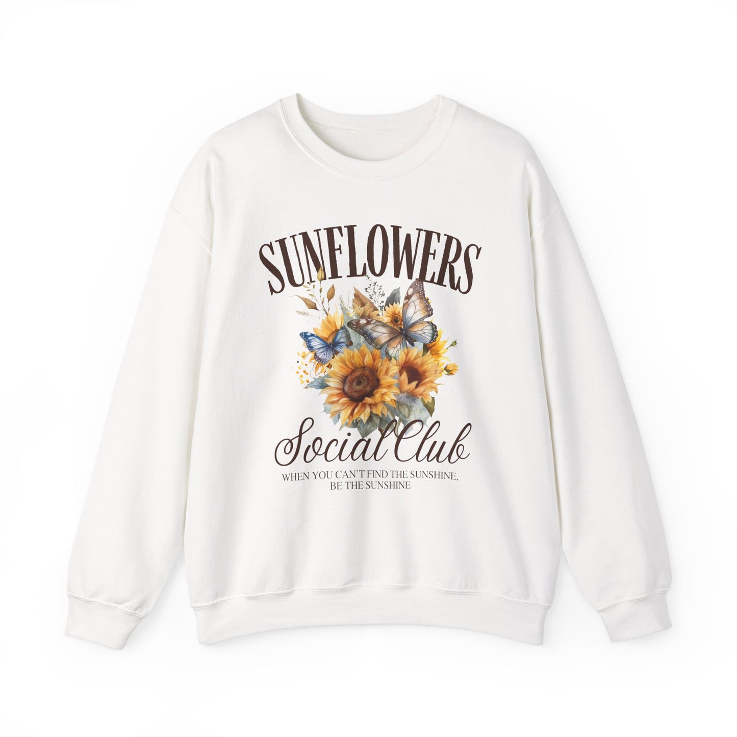 Sunflowers Social Club Crewneck Sweatshirt – Bright & Cozy Floral Apparel