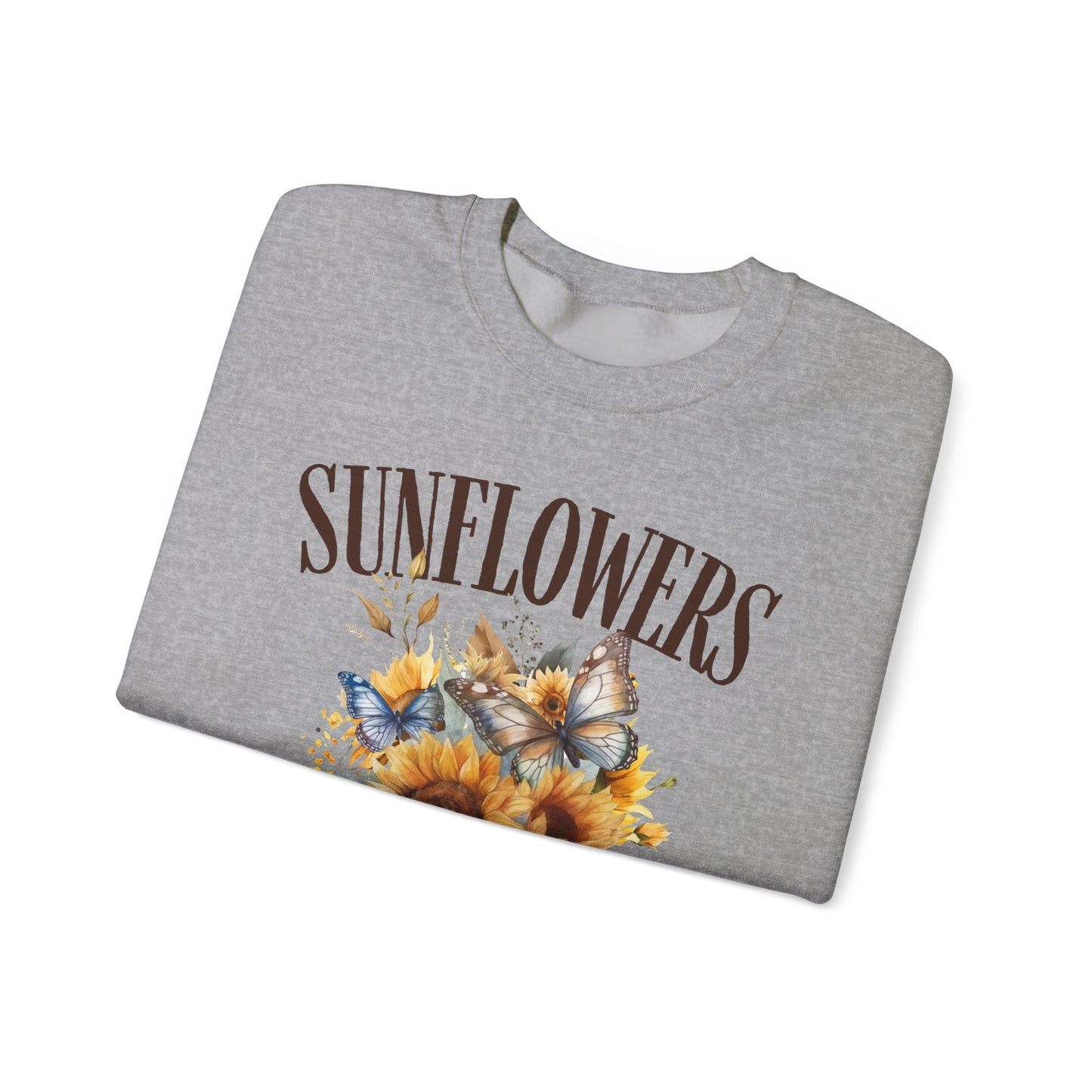 Sunflowers Social Club Crewneck Sweatshirt – Bright & Cozy Floral Apparel