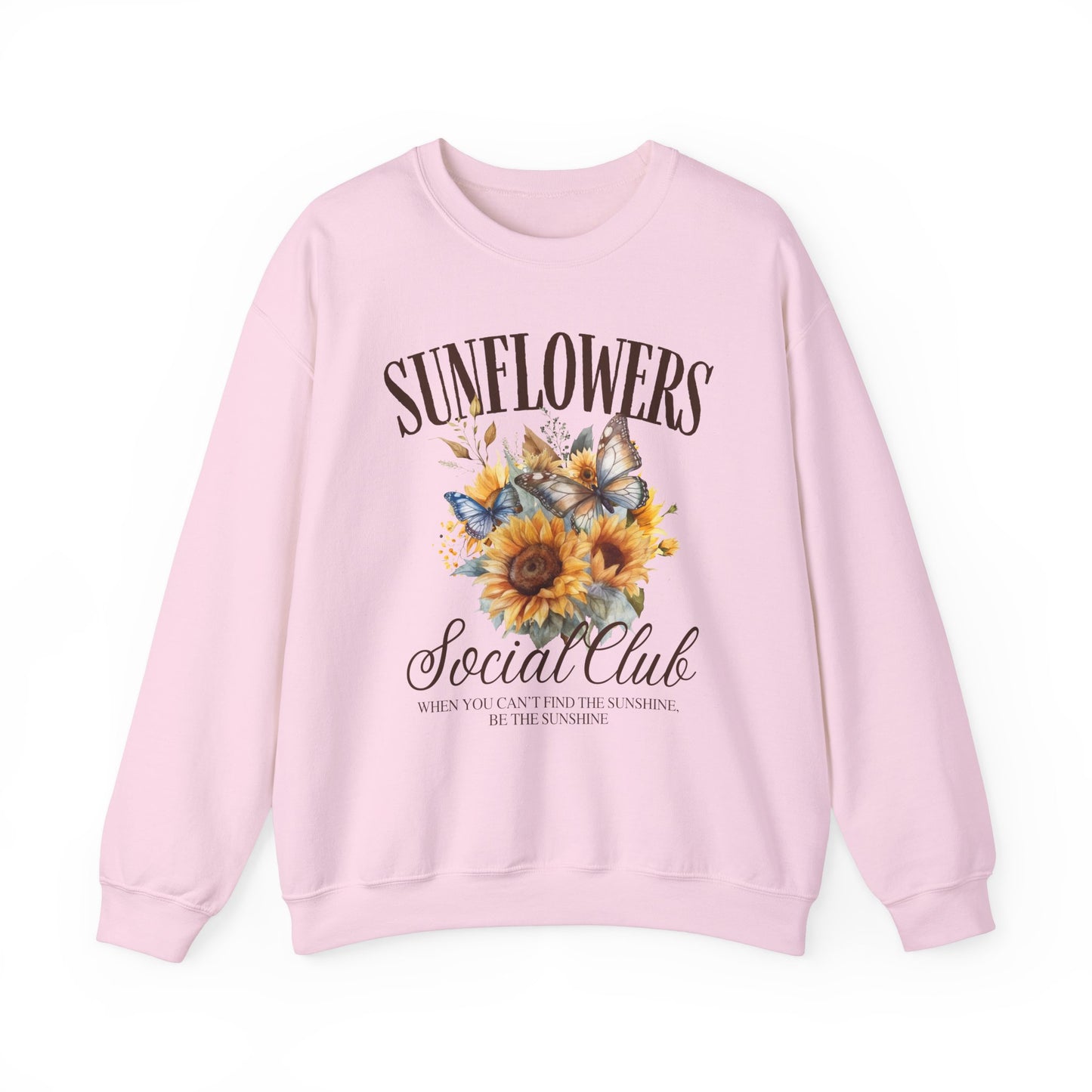 Sunflowers Social Club Crewneck Sweatshirt – Bright & Cozy Floral Apparel