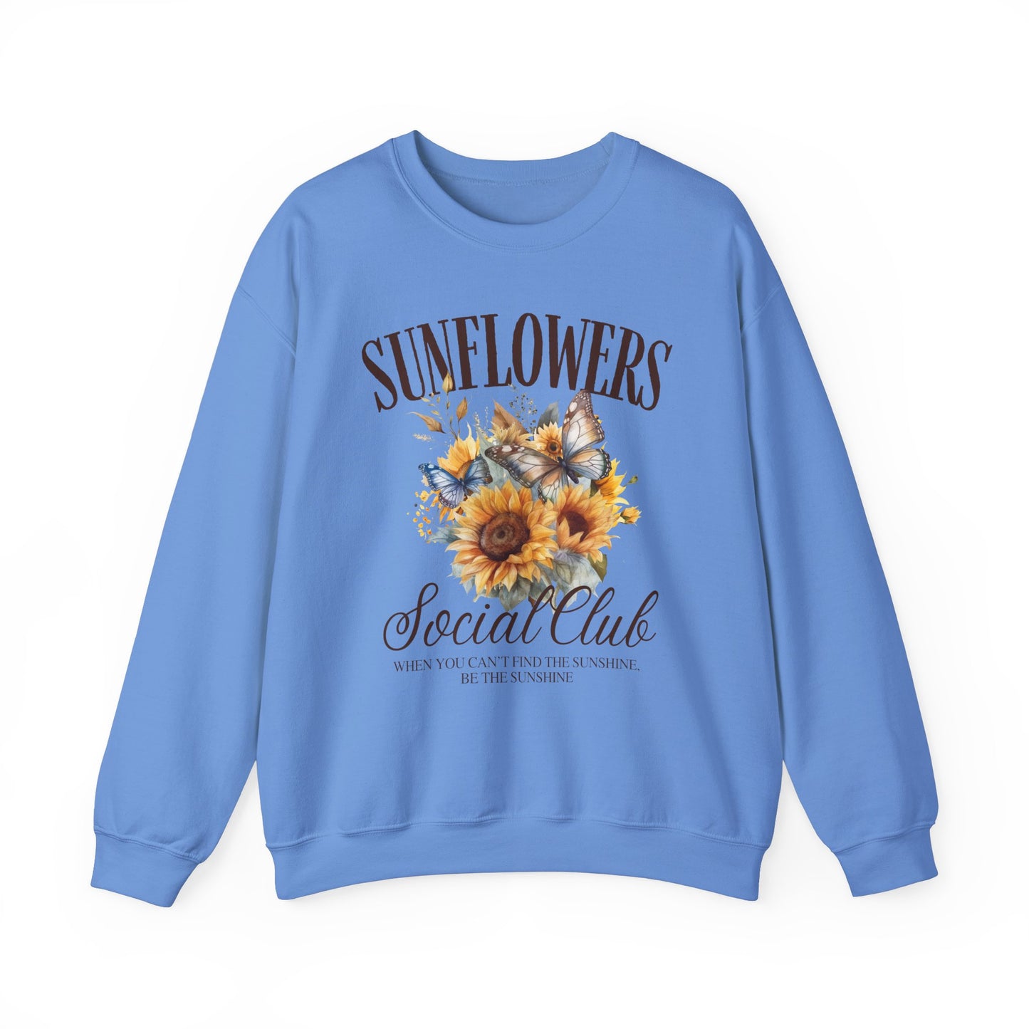 Sunflowers Social Club Crewneck Sweatshirt – Bright & Cozy Floral Apparel