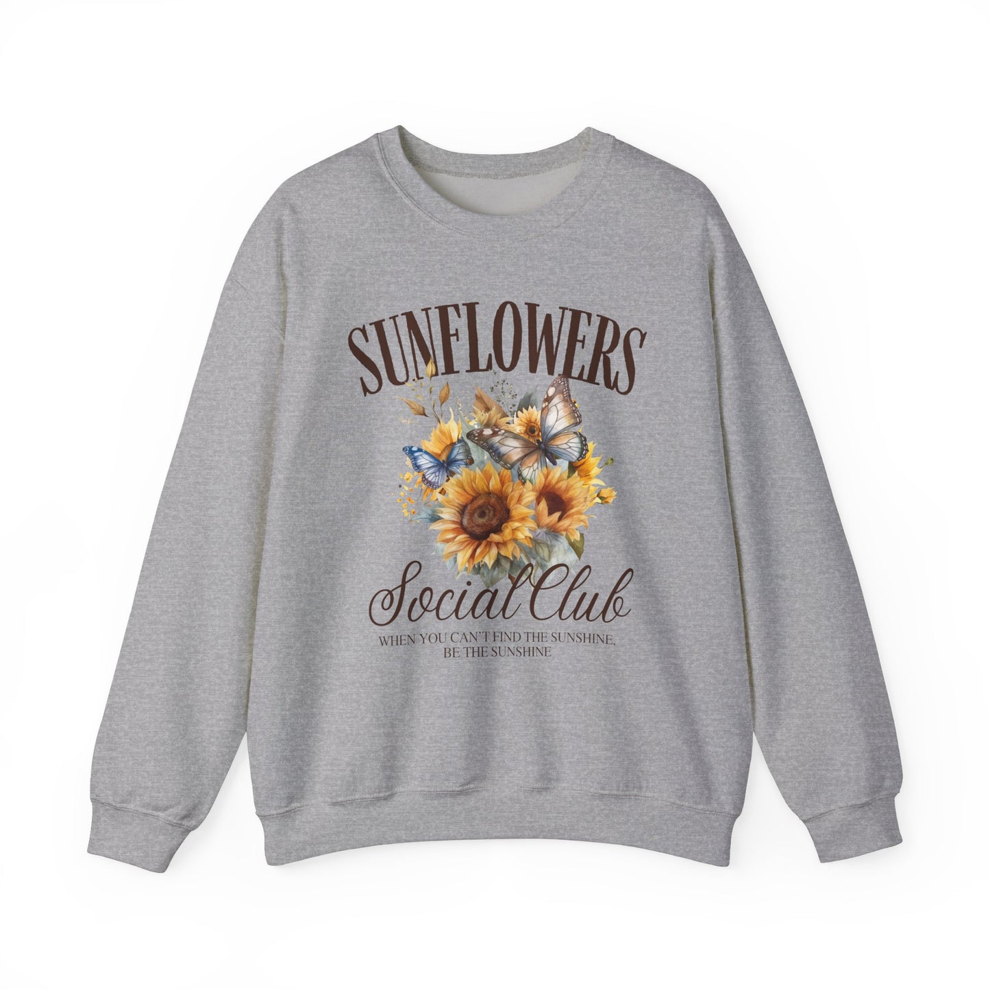 Sunflowers Social Club Crewneck Sweatshirt – Bright & Cozy Floral Apparel