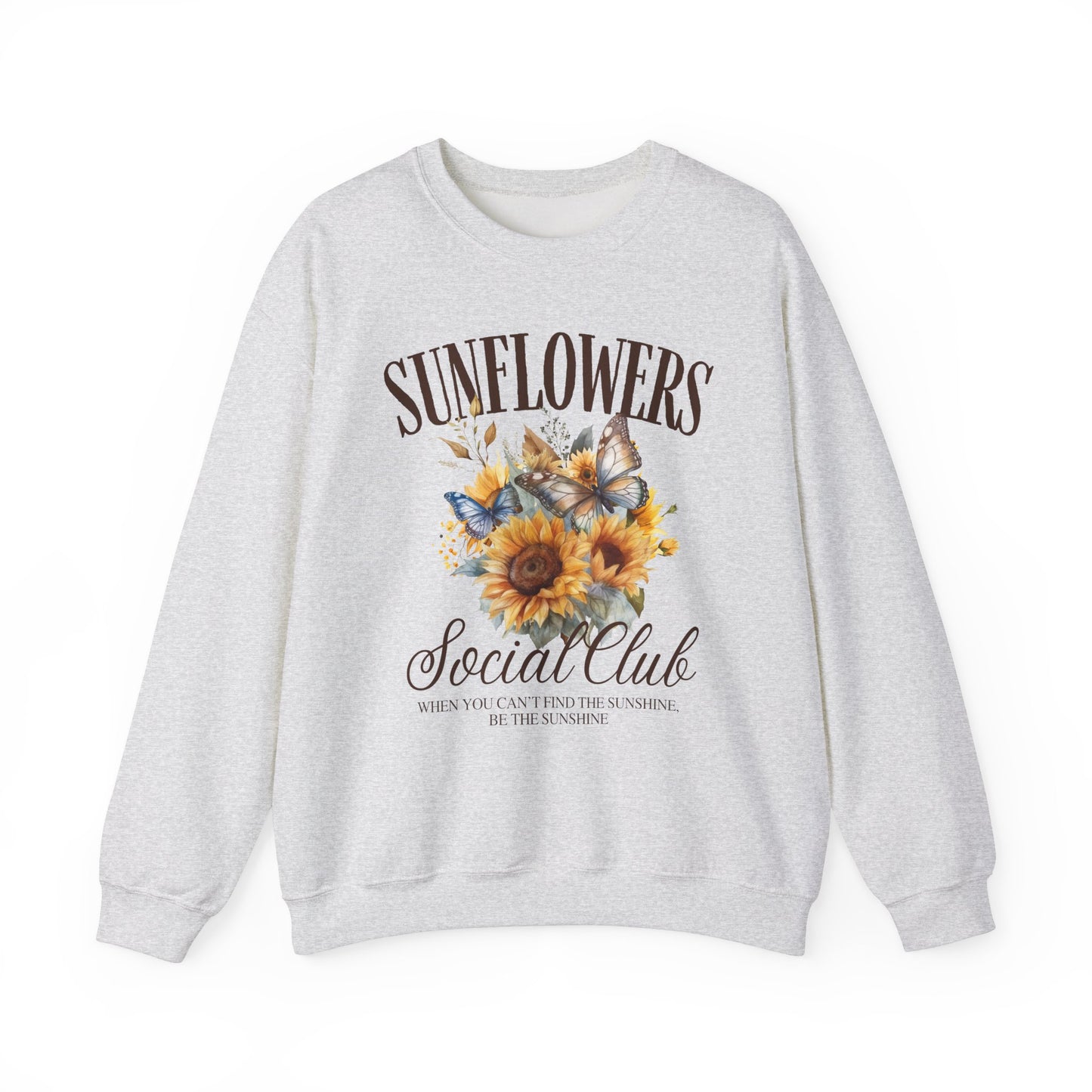 Sunflowers Social Club Crewneck Sweatshirt – Bright & Cozy Floral Apparel
