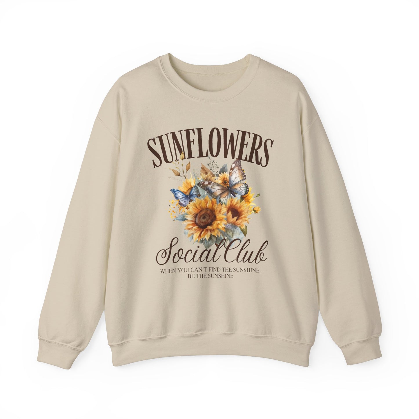 Sunflowers Social Club Crewneck Sweatshirt – Bright & Cozy Floral Apparel